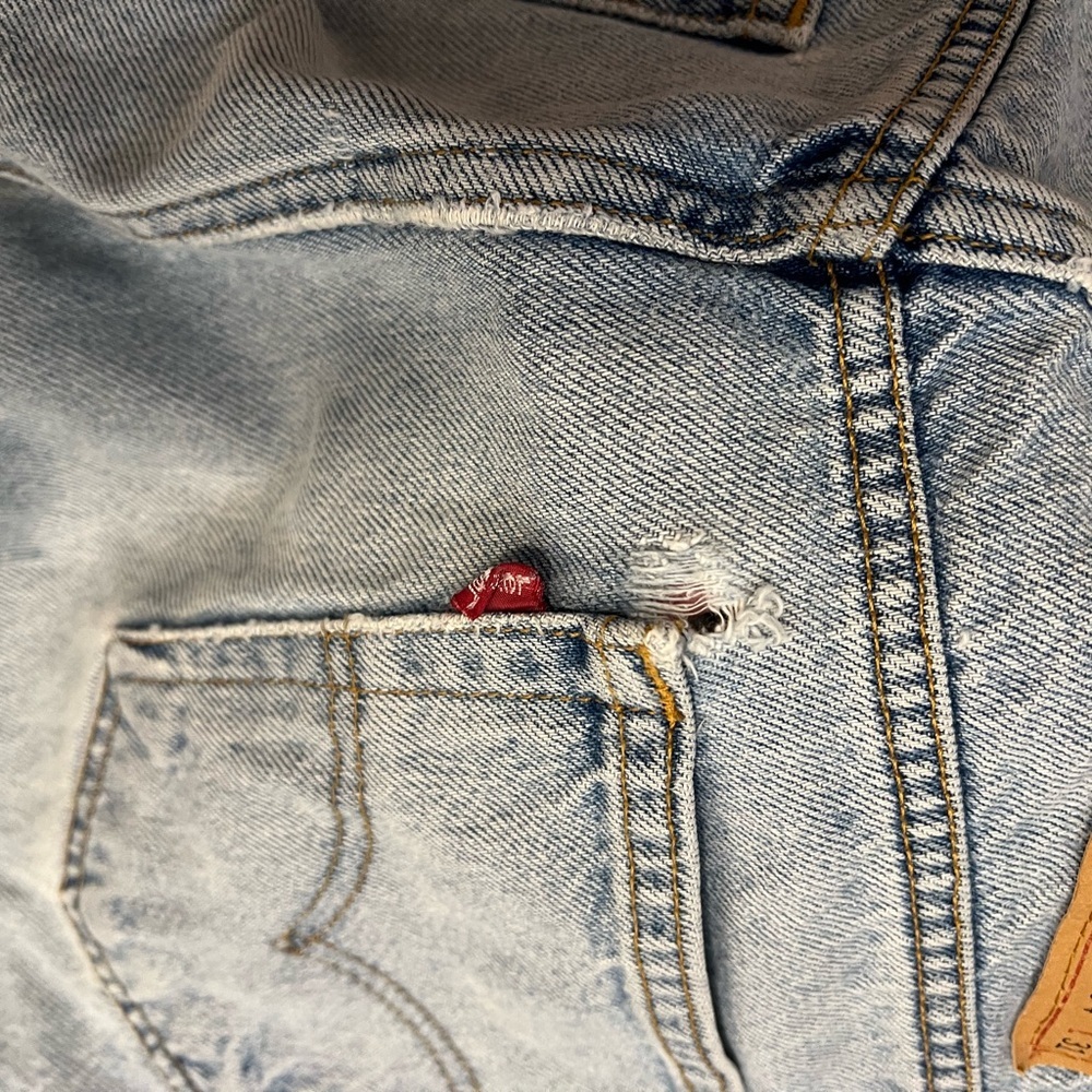 Vintage Men's distressed Blue Jeans 34x31 - Picture 9 of 13